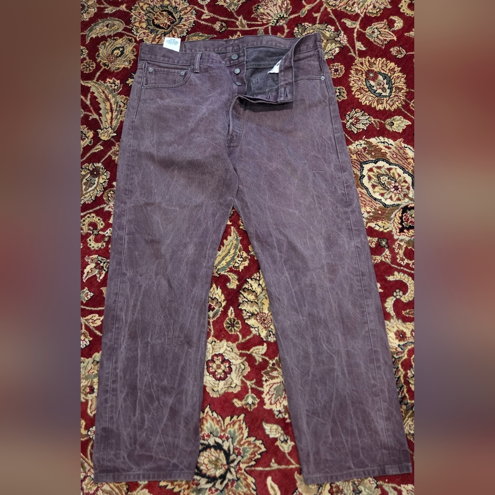 Men's Levis 501s Plum Denim Jeans